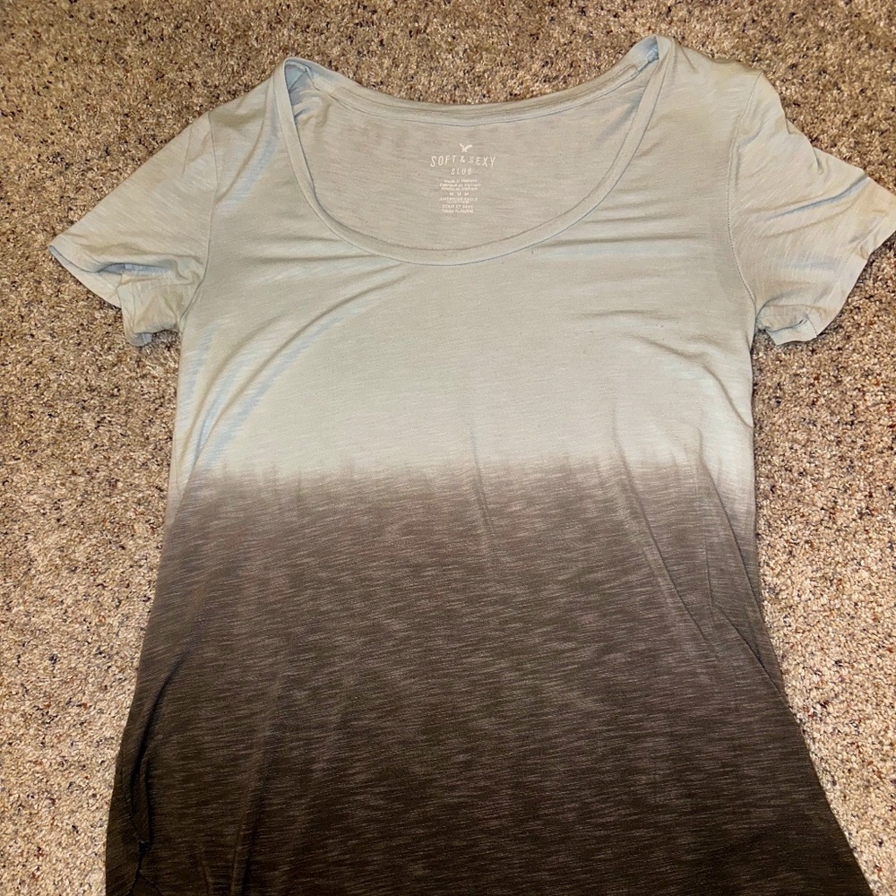 Ombré tie die stretchy tshirt